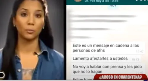 Mayra Couto: Exponen chat de Al fondo hay sitio tras acusar a Andrés Wiese. elpopular.pe