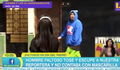 Sujeto no cumplió con las medidas dispuestas por el Gobierno y, tras ser increpado por la reportera de Mujeres al mando, este la escupió. elpopular.pe