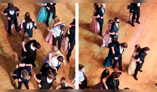 Adolescentes bailan de espaldas para evitar contagiarse del COVID-19 elpopular.pe