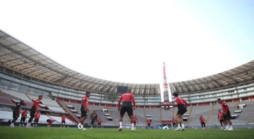 La selección peruana entrenó en el Estadio Nacional | Foto: @SeleccionPeru elpopular.pe
