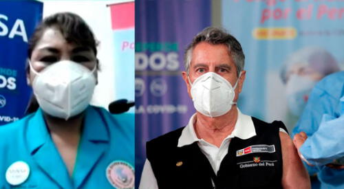 Liz Gómez Quispe, enfermera que vacunó a Francisco Sagasti elpopular.pe
