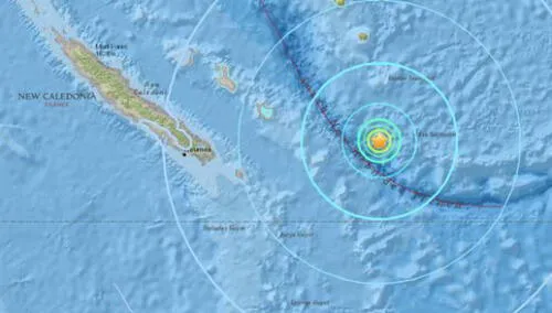 Un terremoto sacude Nueva Caledonia, en el Pacífico Sur. | Foto: USGS elpopular.pe