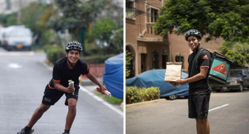 Brian Aguilar, 18 años, pertenece a la federación de "Inline Downhill". elpopular.pe