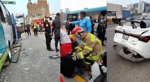 Accidente vehicular dejó a varias personas heridas en Ate. elpopular.pe