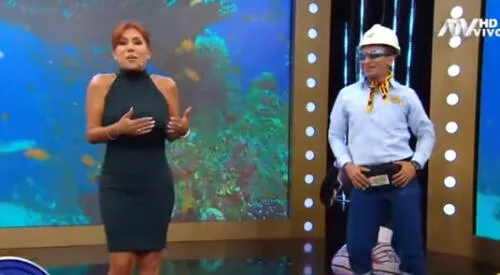 Magaly Medina no quiso bailar al lado del ‘ingeniero bailarín’. elpopular.pe