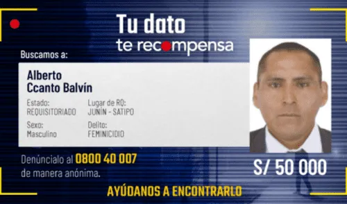 Feminicida Alberto Ccanto Balvín tiene orden de captura dado por un juzgado de Junín. elpopular.pe
