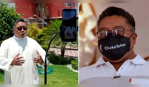 El Padre Cheke aprendió a editar y publicar videos en los que actúa, pone música y muestra cómicas escenas, y que suman en total 3,2 millones de me gusta en TiKTok. elpopular.pe