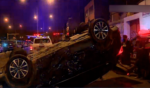 se registró un accidente vehicular durante una persecución policial elpopular.pe