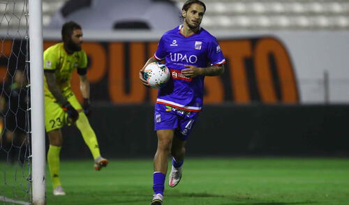 Felipe Rodríguez pone el 1-1 para Carlos A Mannucci ante Ayacucho FC. elpopular.pe