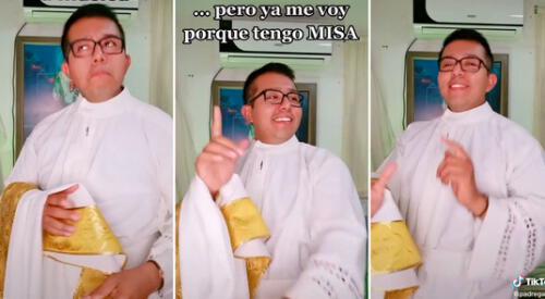 El sacerdote logró obtener más de 800 mil reproducciones en TikTok. elpopular.pe