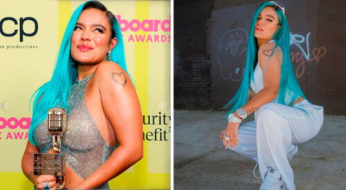 Karol G ganó el premio a la Artistas Latina del año. elpopular.pe