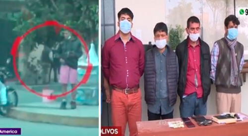 Los cuatro sujetos fueron detenidos en flagrancia delictiva. elpopular.pe