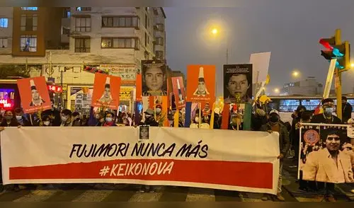 Cientos se concentraron en Plaza San Martín para participar de la segunda marcha nacional contra Keiko Fujimori. elpopular.pe