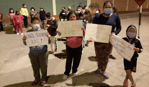 Vecinos se quejan y piden inmediata solución a sus problemas de falta de luz. elpopular.pe