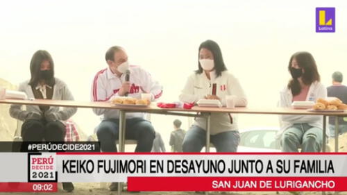 Mark Vito sorprende con gesto de amor a Keiko Fujimori durante desayuno electoral en SJL. elpopular.pe