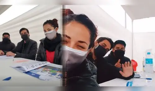 Andrea Luna se quedó hasta horas en la noche para cumplir con el conteo de cedulas. elpopular.pe