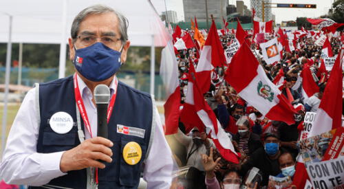 Óscar Ugarte rechazó manifestaciones tras las elecciones que perjudican en la vacunación contra el COVID-19. elpopular.pe