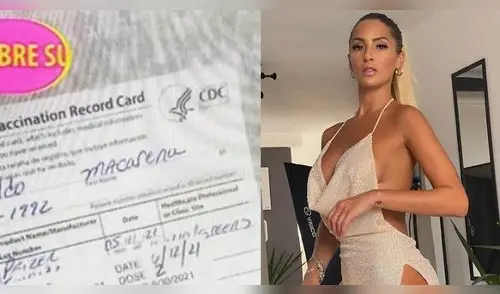 Macarena Gastaldo se vacuna contra COVID-19 y celebra con juerga en Miami. elpopular.pe