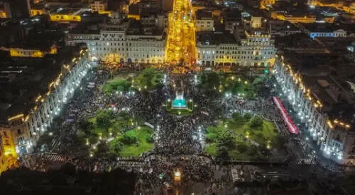 Este sábado se desarrollo marcha a favor de Pedro Castillo. Manifestación concentró a miles. elpopular.pe