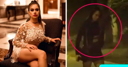 La modelo e influencer tuvo problemas para caminar a la casa de la encerrona. elpopular.pe