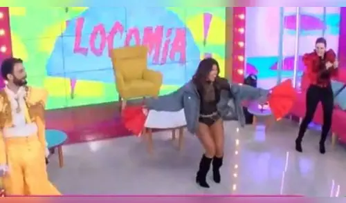 La cantante Yahaira Plasencia estuvo de invitada en el set de Amor y fuego, y no dudó en sorprender con sus mejores pasos EN VIVO. elpopular.pe