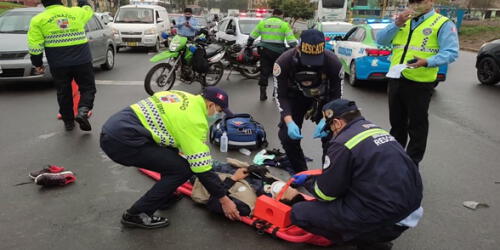 Imprudencia casi le cuesta la vida a motociclista elpopular.pe