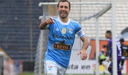 Horacio Calcaterra fue el autor del segundo gol de Cristal en la victoria 2-1 ante Sport Huancayo. elpopular.pe