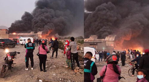 Incendio de gran magnitud consume fábrica de motos elpopular.pe