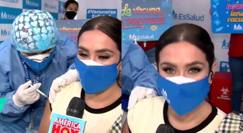 La conductora Ethel Pozo se enlazó EN VIVO desde su centro de vacunación, y casi se quiebra al recordar los meses de pandemia mientras recibía el pinchazo. elpopular.pe