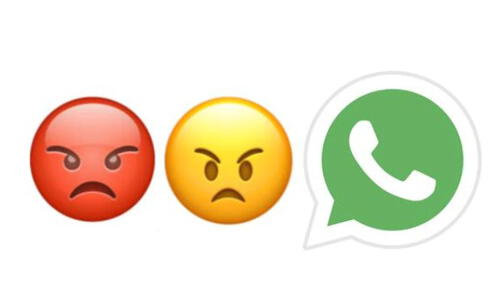 Emoji de la carita enojada de WhatsApp elpopular.pe