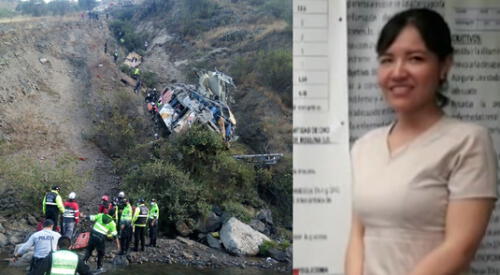 Ingeniera pierde la vida tras volcadura de bus en el Kilómetro 72, de la Carretera Central. elpopular.pe