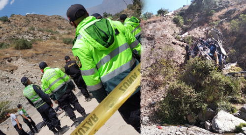 Policías lograron identificar a 15 personas que perdieron la vida tras caída de bus a un abismo. elpopular.pe