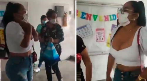 La madre de familia usaba un ceñido pantalón jean y un top escotado. elpopular.pe