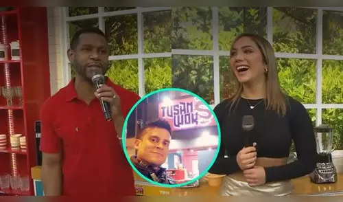 Isabel Acevedo venía presentando el segmento de cocina junto a Edson Dávila, cuando él le preguntó por el emprendimiento de Christian Domínguez. elpopular.pe