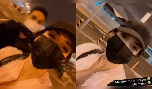 Rosángela Espinoza llega a Perú y es interceptada por reportero de Amor y Fuego. elpopular.pe