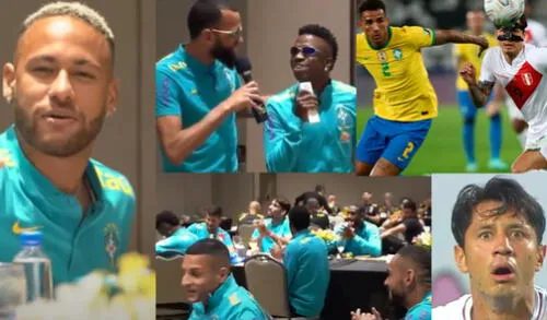 Concentración de Brasil fue puro festejo y canticos. elpopular.pe