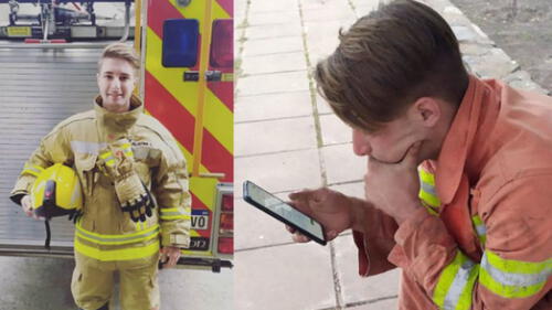 El esfuerzo del joven argentino fue retratado en una foto. elpopular.pe