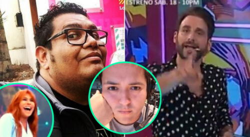 Otto Díaz, reportero de Magaly TV La Firme, se indignó porque Amor y fuego borró los créditos de Instarándula de una foto y le dio con palo a Rodrigo González. elpopular.pe