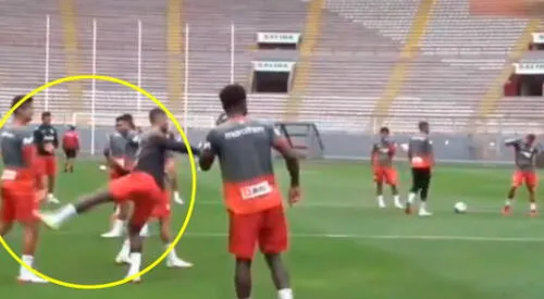 Advíncula y Abram protagonizaron tenso momento en las prácticas de la selección peruana. elpopular.pe