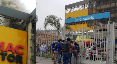 Sodimac registró intensa humareda dentro de sus instalaciones y comensales pensaron que era un incendio. elpopular.pe