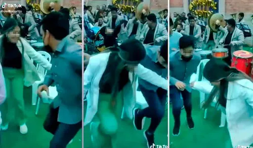 La joven de usuario @olenkacortijo fue partícipe de la fiesta patronal de la Virgen de la Puerta, que tuvo lugar en Otuzco, La Libertad. Foto: captura de TikTok elpopular.pe