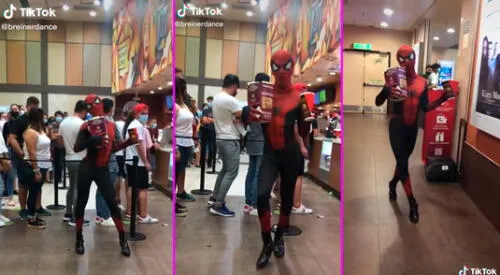 El joven dejó sorprendidos a los asistentes al cine con su pasarela. elpopular.pe
