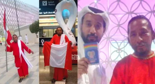El 'hincha israelita' llegó a Doha para ver jugar a la selección peruana contra Australia. elpopular.pe