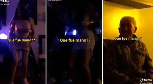 Adulto mayor observó detalladamente como la nueva generación baila en las fiestas. elpopular.pe
