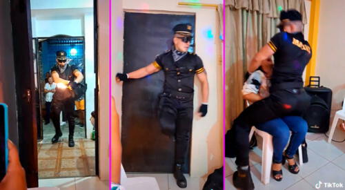 El stripper cerró la puerta para poder bailarles a las invitadas. elpopular.pe
