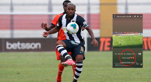 Jefferson Farfan se molestó por la posición adelantada que cobraron en el Melgar vs. Alianza Lima. elpopular.pe