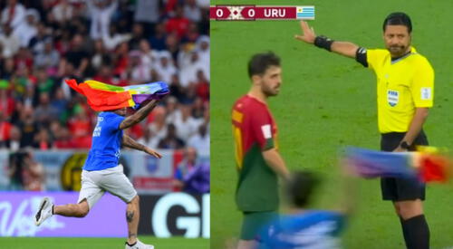 Corrió por el todo el campo de juego hasta que fue capturado por seguridad del estadio. elpopular.pe