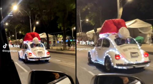 Un clásico auto no pasó desapercida en las calles. elpopular.pe