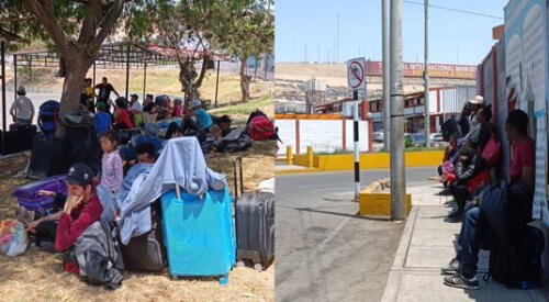 Una gran cantidad de personas pasan el día en el césped del terminal al igual que otros niños peruanos. elpopular.pe