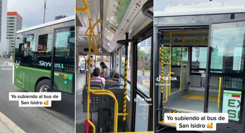 Un muchacho reveló la experiencia que tuvo al subir al transporte eléctrico de San Isidro y es viral en TikTok. elpopular.pe